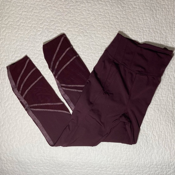 FP Movement by Free People Purple Leggings | Embellished | Stripes - Picture 1 of 14